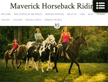 Tablet Screenshot of maverickhorsebackriding.com